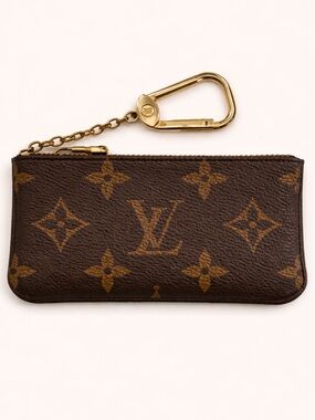 Louis Vuitton Monogram Pochette Clés Key Pouch Coin Card Holder